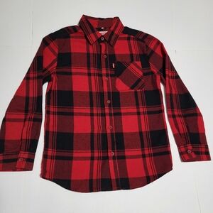 Red and Black Plaid Men's Shirt